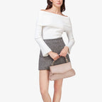 Beige Polyester Shoulder Bag