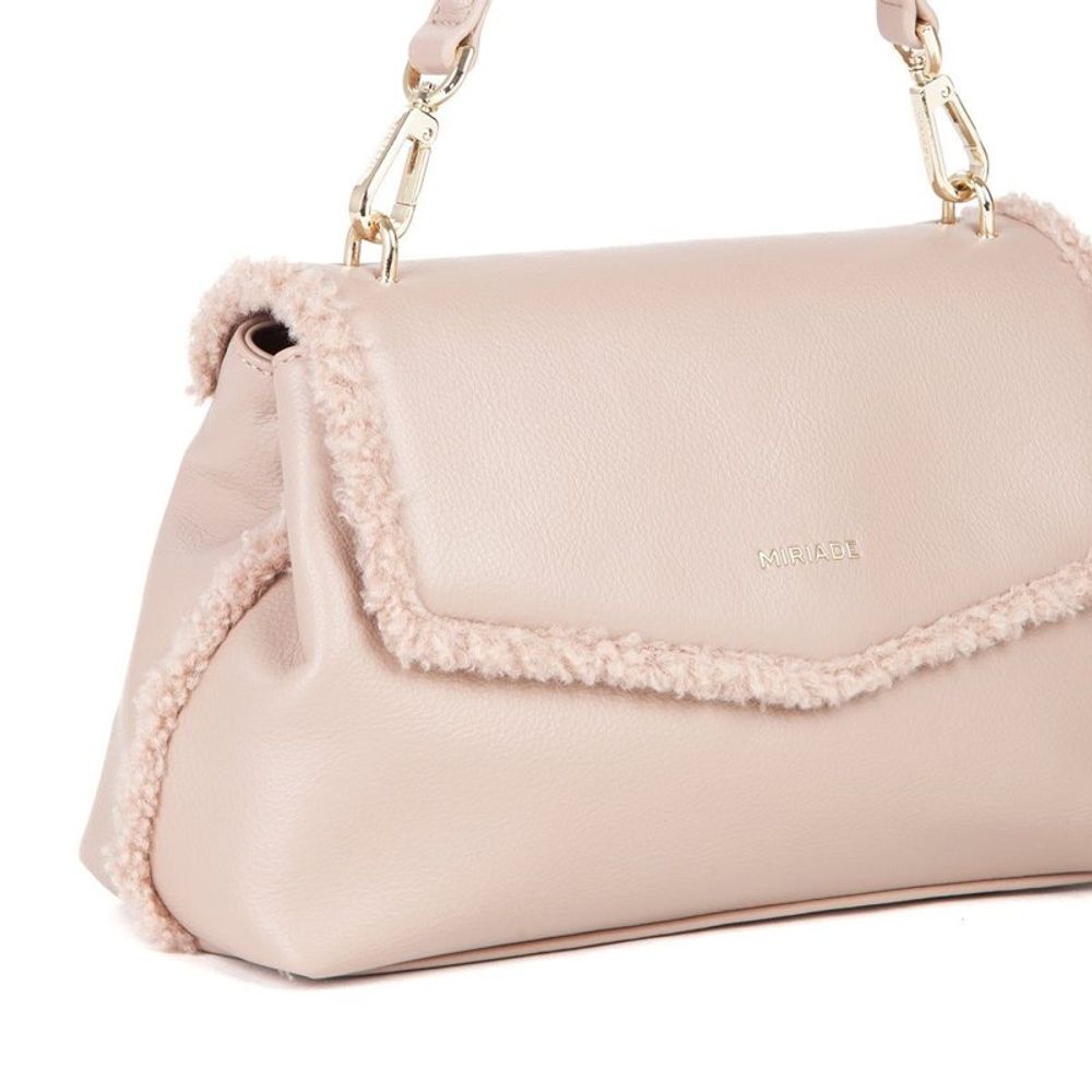 Beige Polyester Shoulder Bag