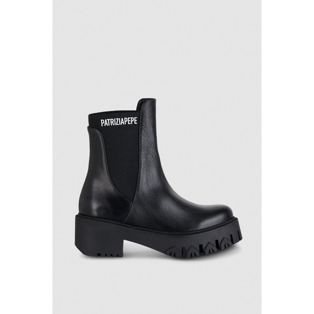 Black Calfskin Ankle Boots