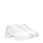 White Fabric Athletic Sneakers