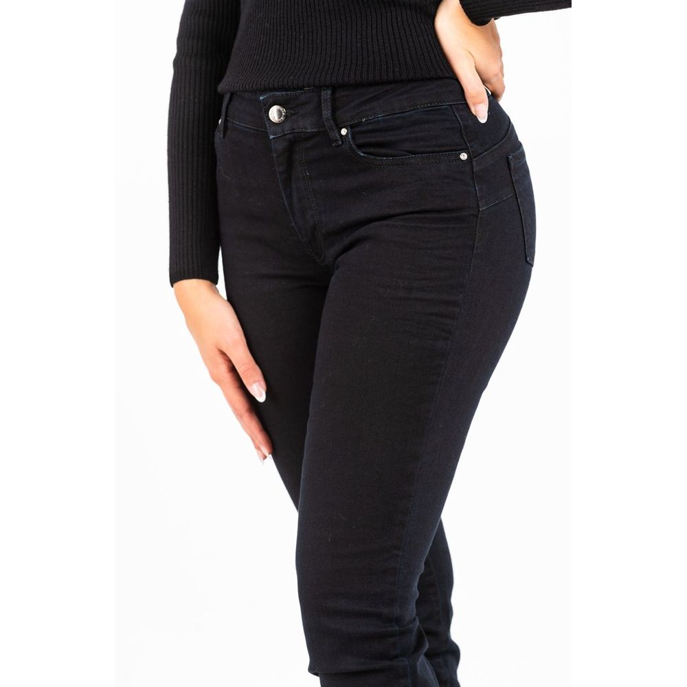 Black Cotton Slim Fit Jeans