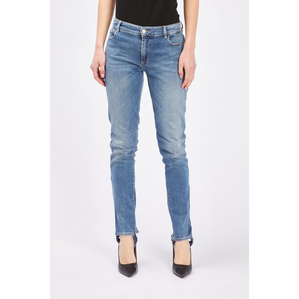 Blue Cotton Slim Fit Jeans