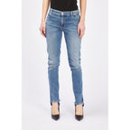 Blue Cotton Slim Fit Jeans