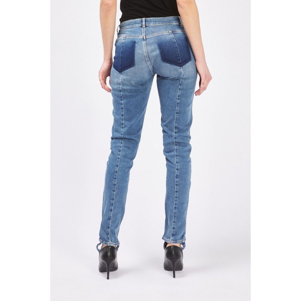 Blue Cotton Slim Fit Jeans