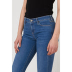 Blue Cotton Skinny Jeans