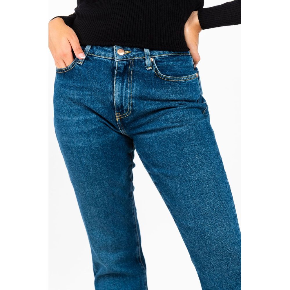 Blue Cotton Slim Fit Jeans