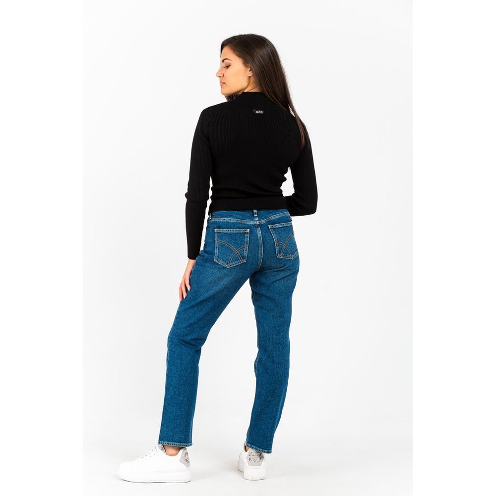 Blue Cotton Slim Fit Jeans