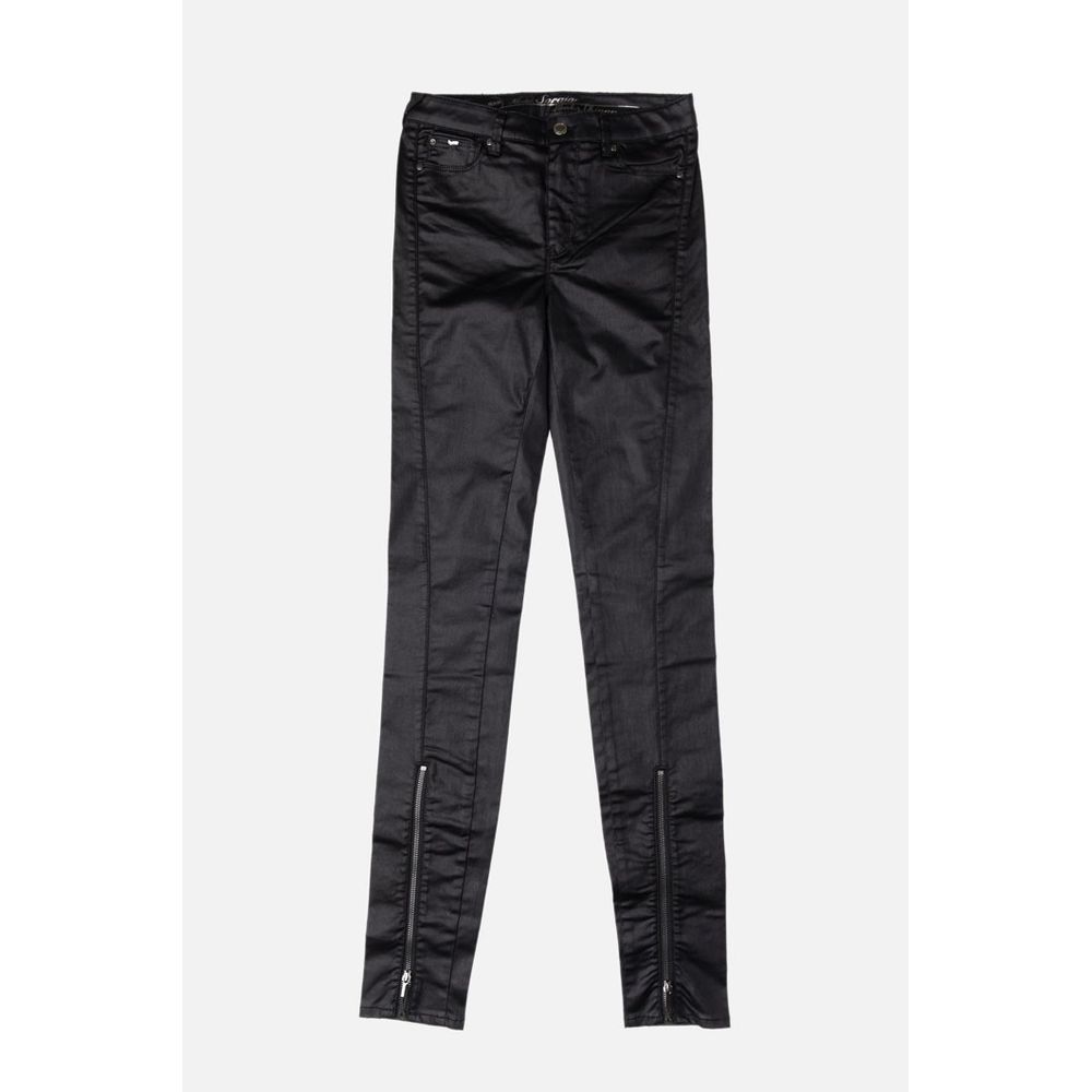Black Cotton Skinny Jeans