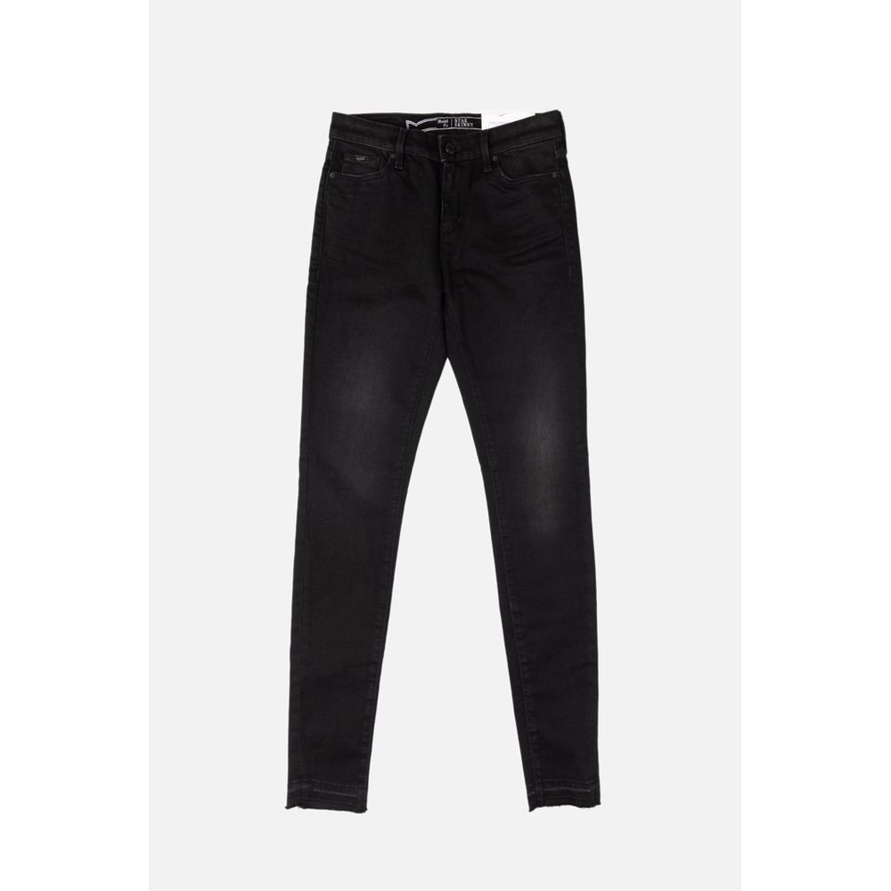 Black Cotton Skinny Jeans