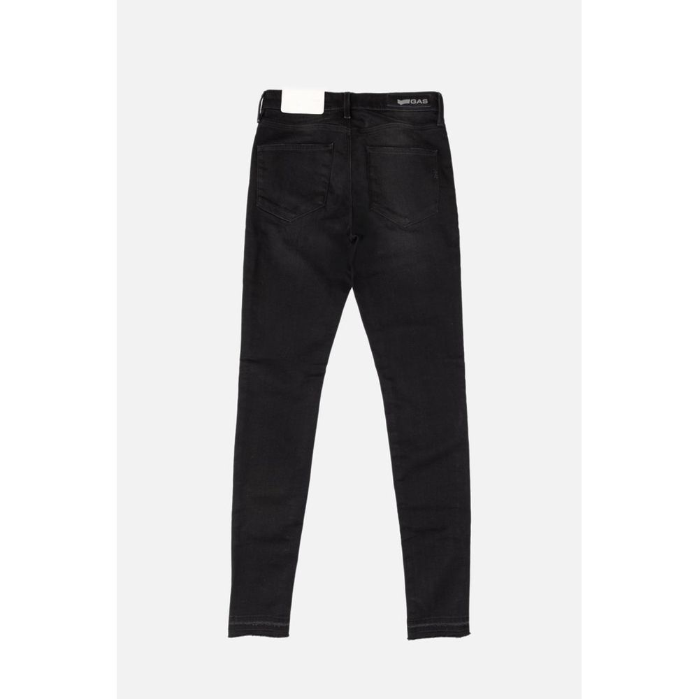 Black Cotton Skinny Jeans