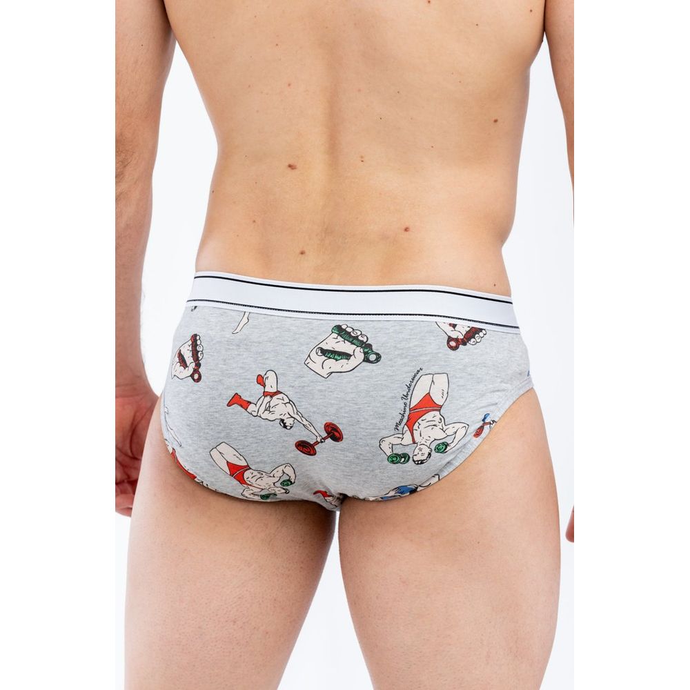 Gray Cotton Briefs
