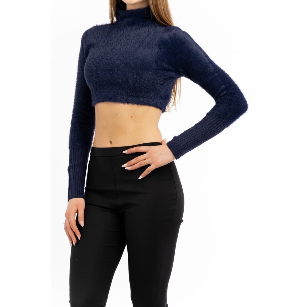 Blue Polyester Cardigan