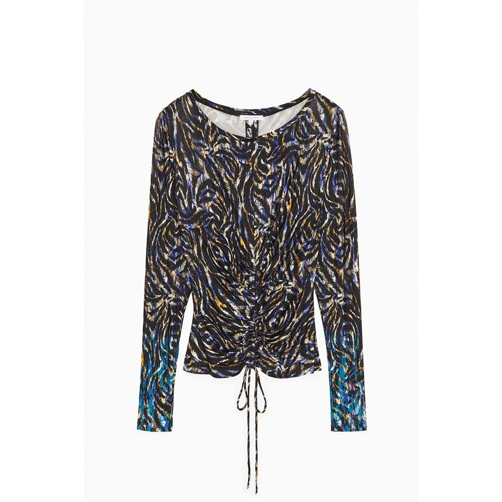 Multicolor Polyester Long Sleeve T-Shirt