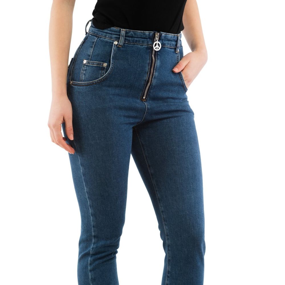 Multicolor Cotton High-Waisted Jean