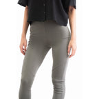 Gray Viscose Skinny Pants