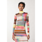 Multicolor Polyester Casual Dress