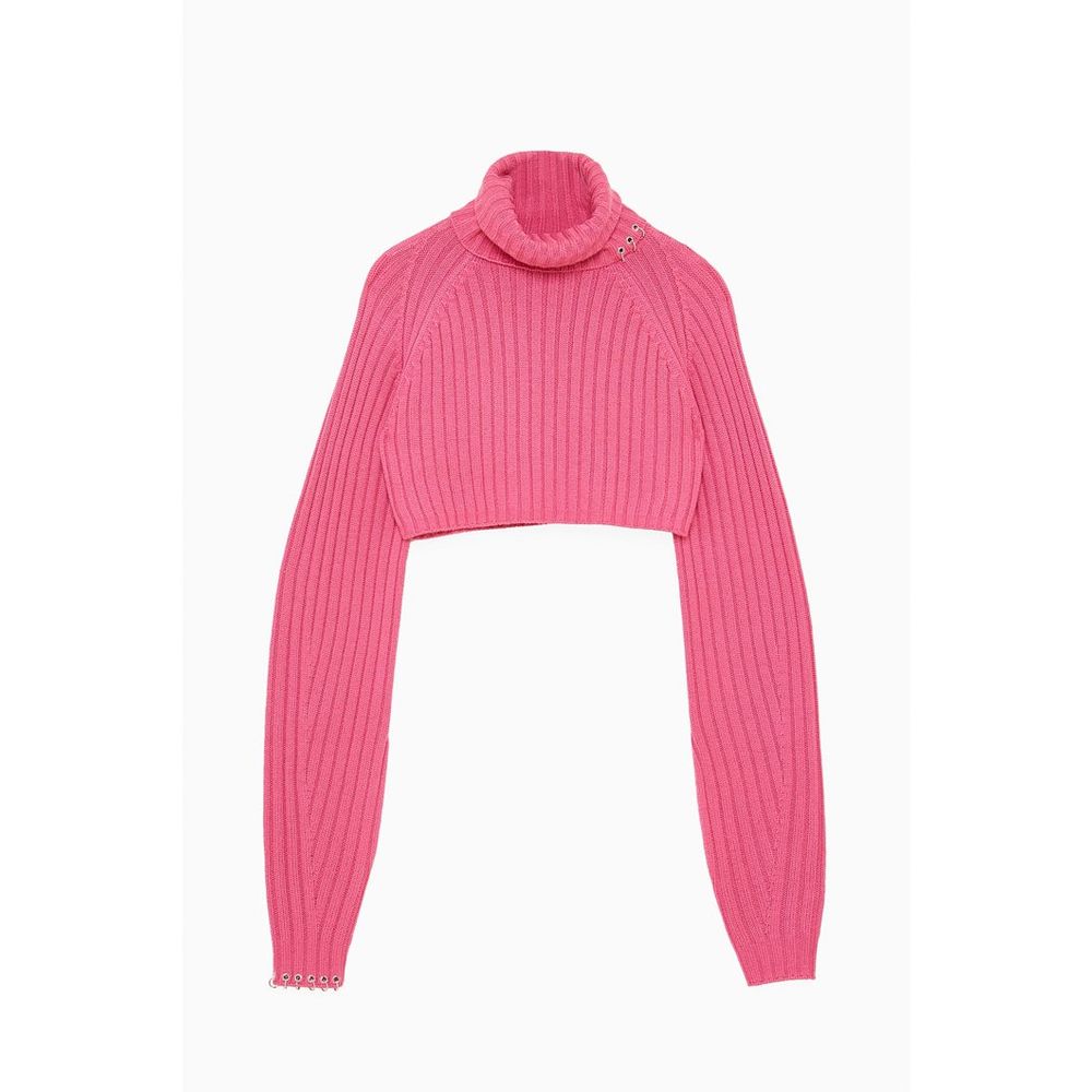 Red Marabou Turtleneck