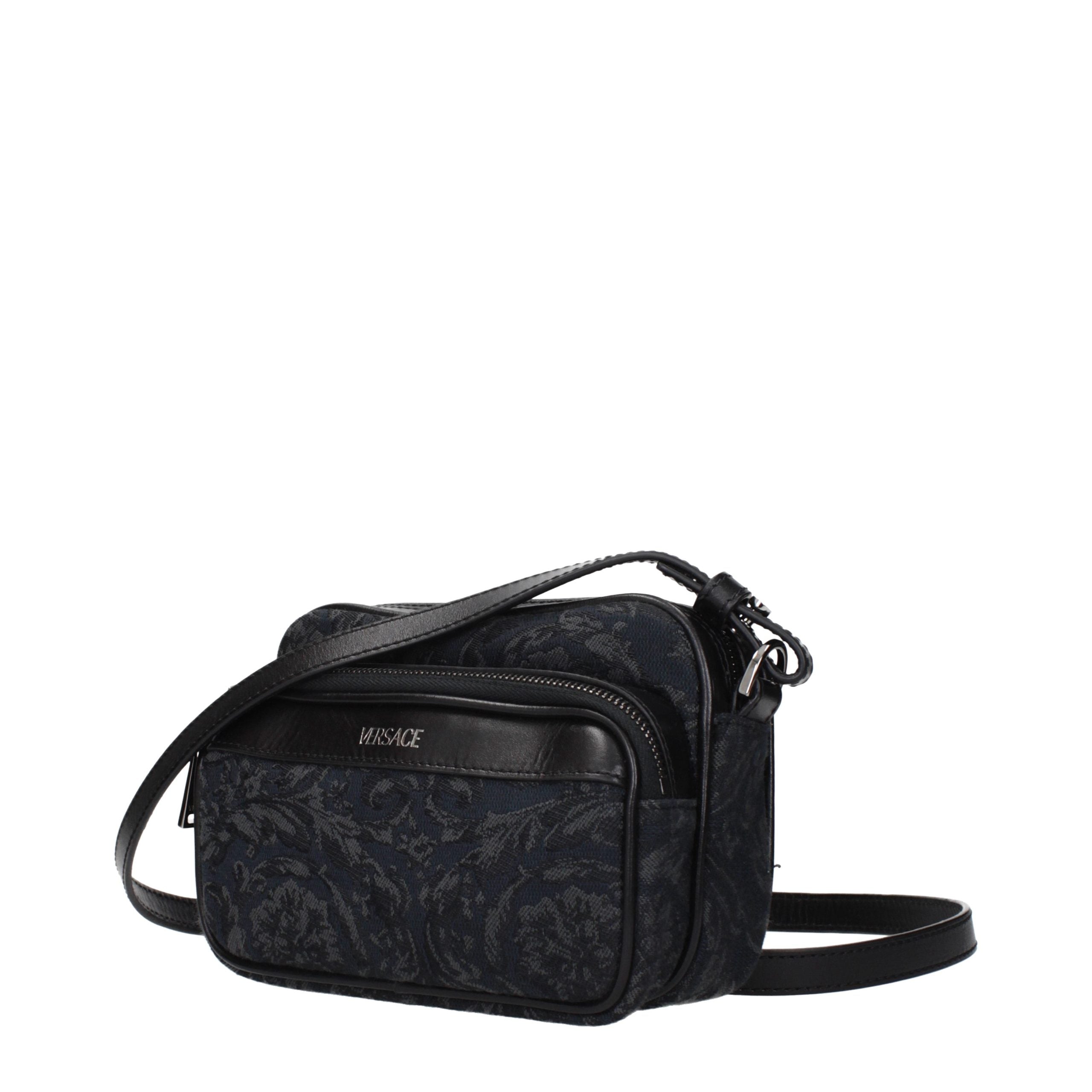 Black Fabric Crossbody Bag