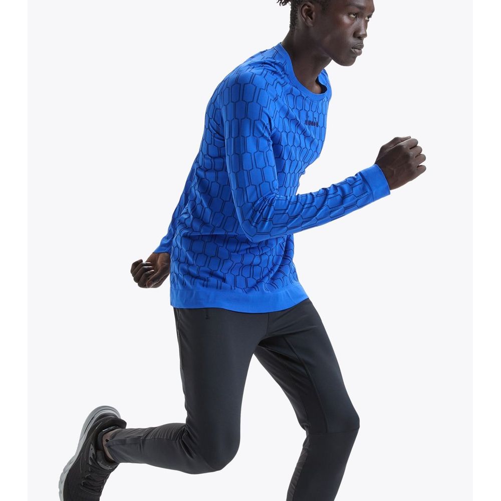 Blue Polyamide Long Sleeve T-Shirt