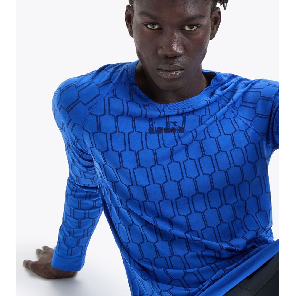 Blue Polyamide Long Sleeve T-Shirt