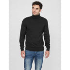 Black Cotton Turtleneck