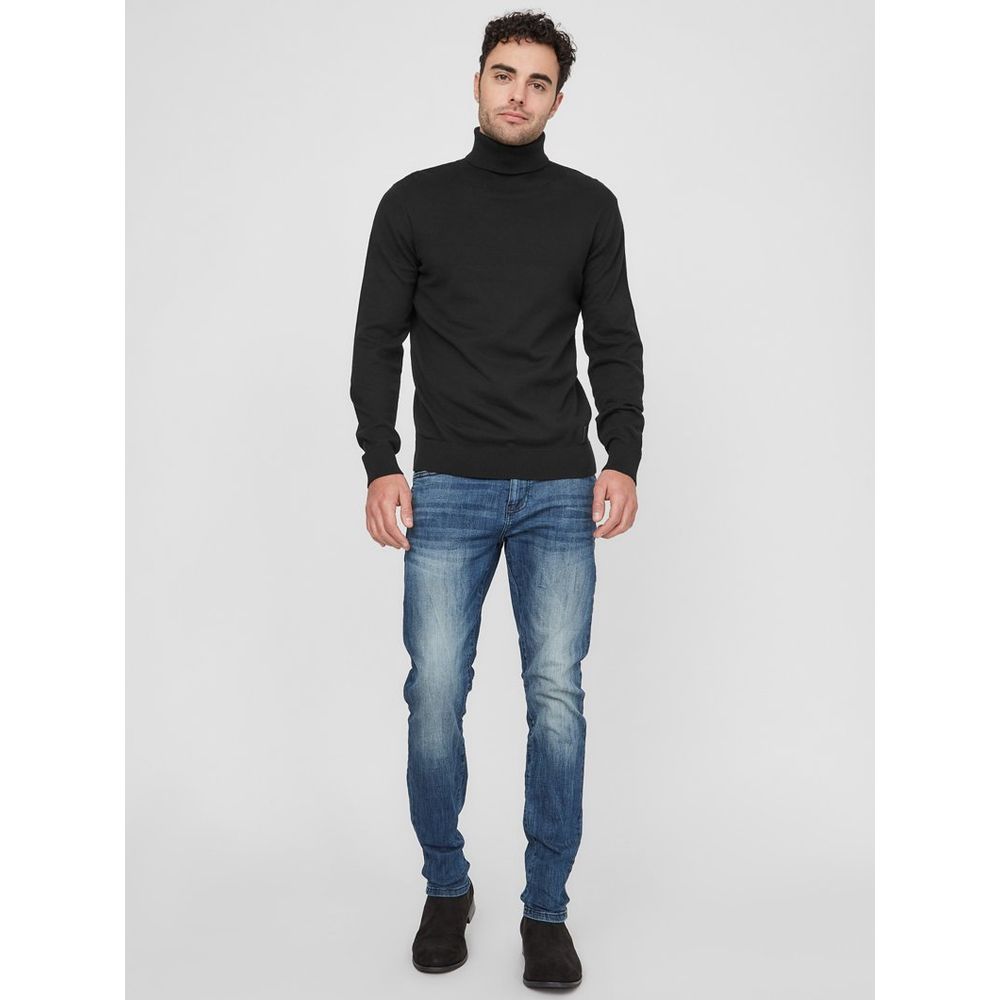 Black Cotton Turtleneck