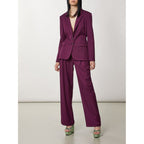 Purple Polyester Two-Piece Suit
