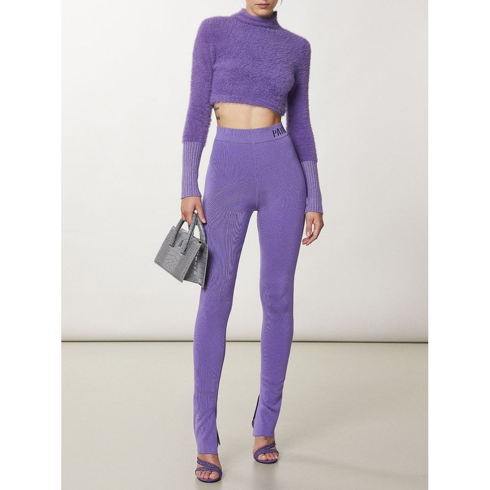 Purple Lyocell Skinny Pants