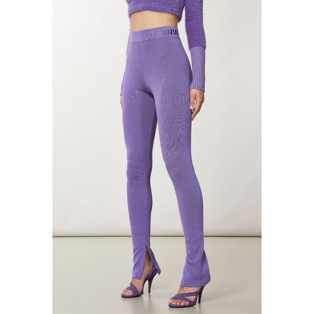 Purple Lyocell Skinny Pants