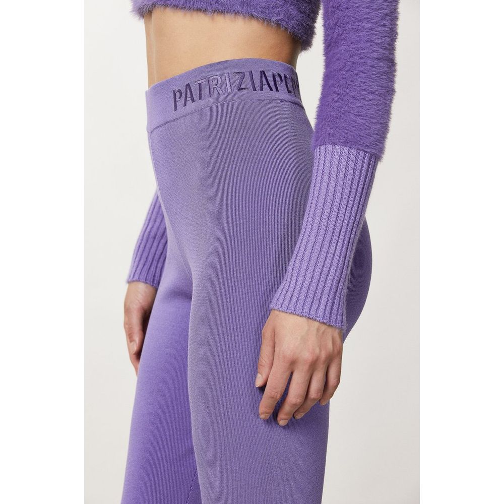 Purple Lyocell Skinny Pants