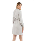 Gray Viscose Casual Dress