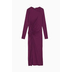 Purple Viscose Casual Dress