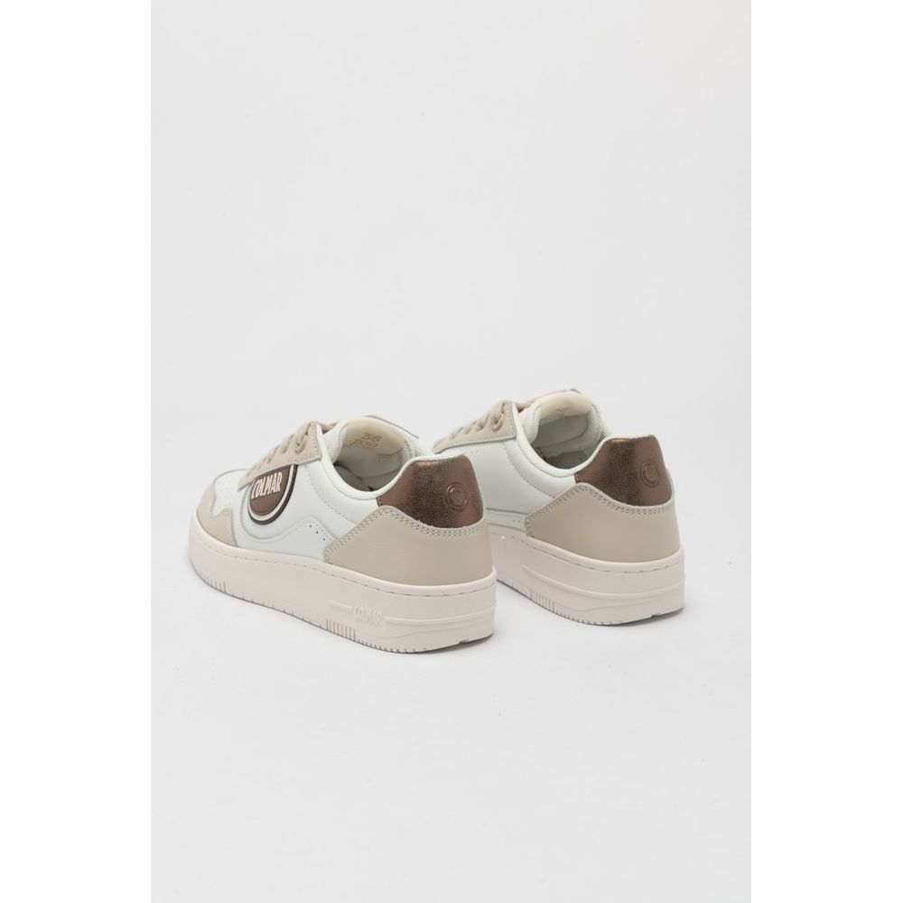 Bicolor Leather Low Top Sneakers