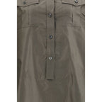 Bicolor Silk Casual Dress