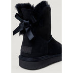 Black Suede Leather Ankle Boots