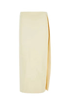 White Viscose Midi Skirt