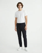 Navy Blue Wool Casual Pants