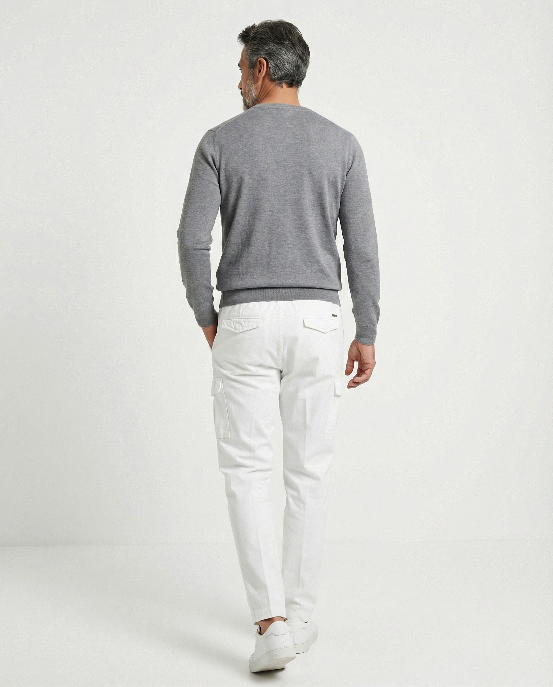 White Linen Casual Pants