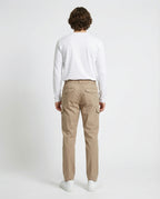 Beige Cotton Casual Pants