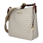 Beige Fabric Crossbody Bag