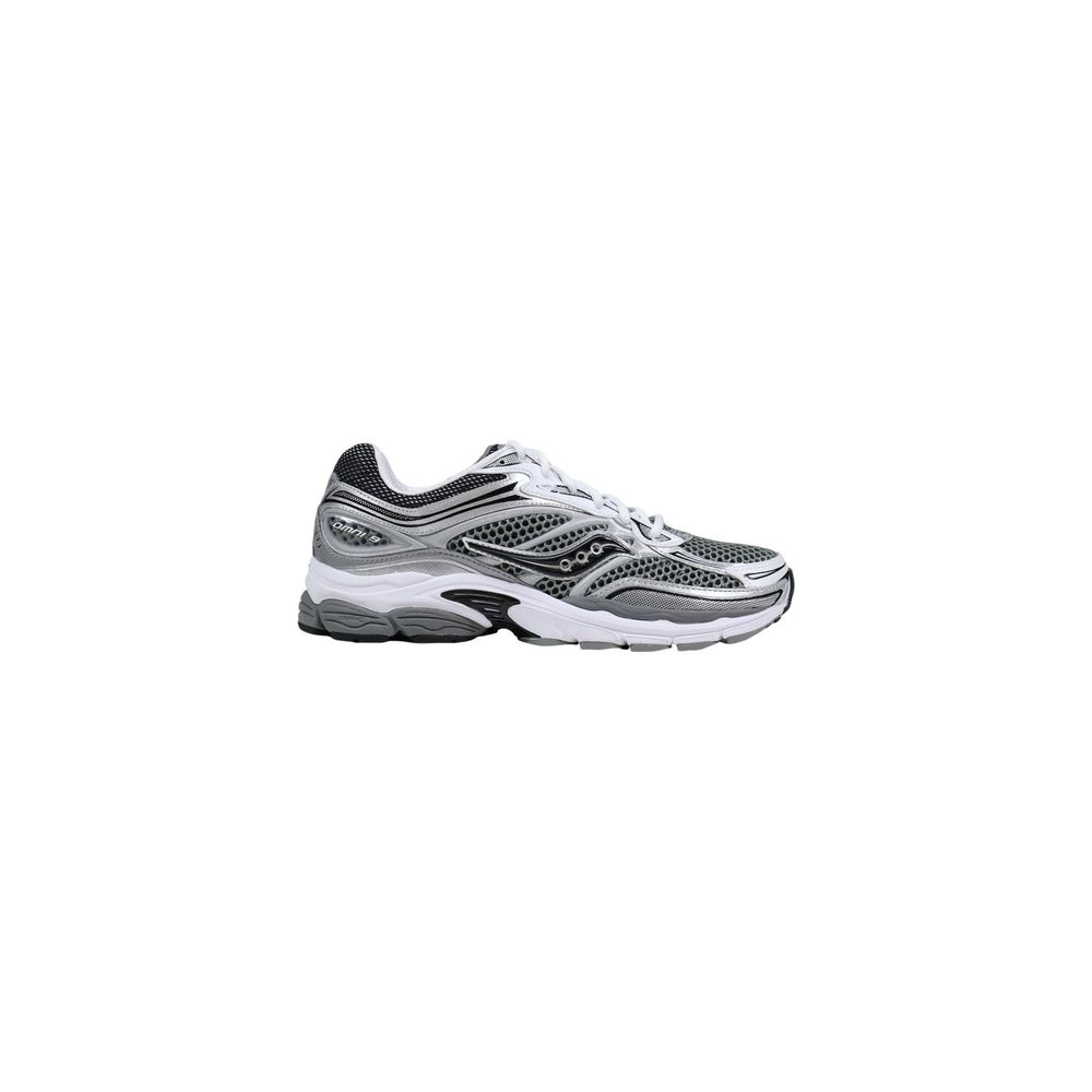 Gray Synthetic Athletic Sneakers