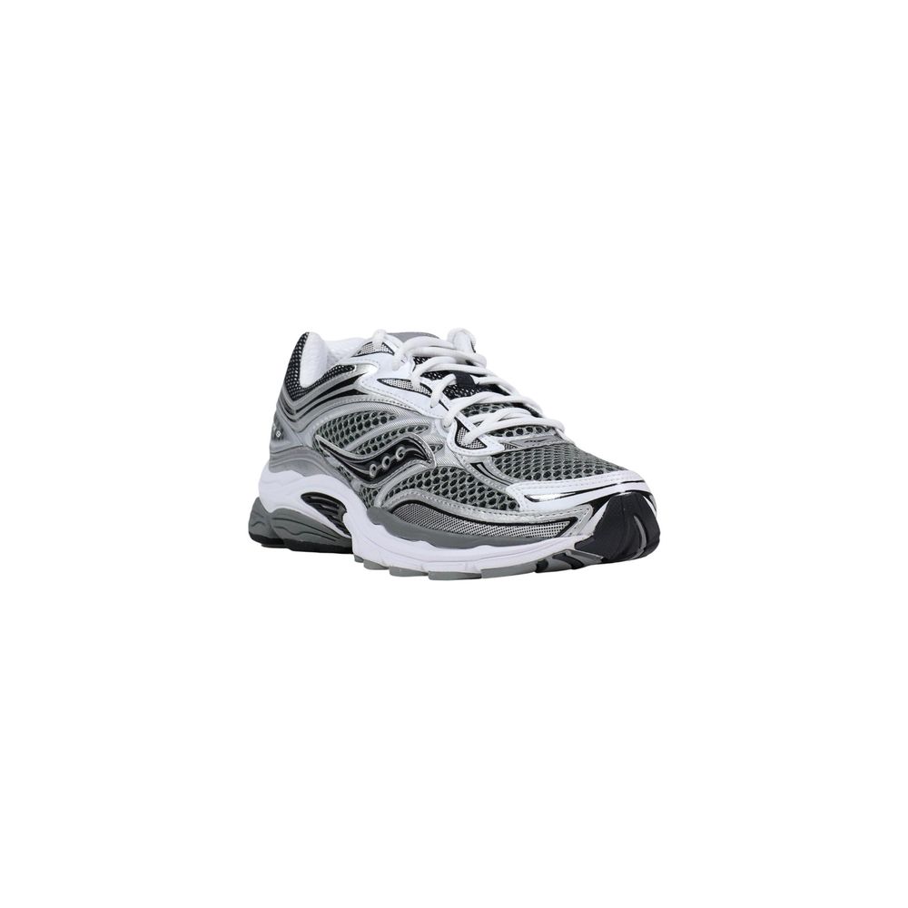 Gray Synthetic Athletic Sneakers