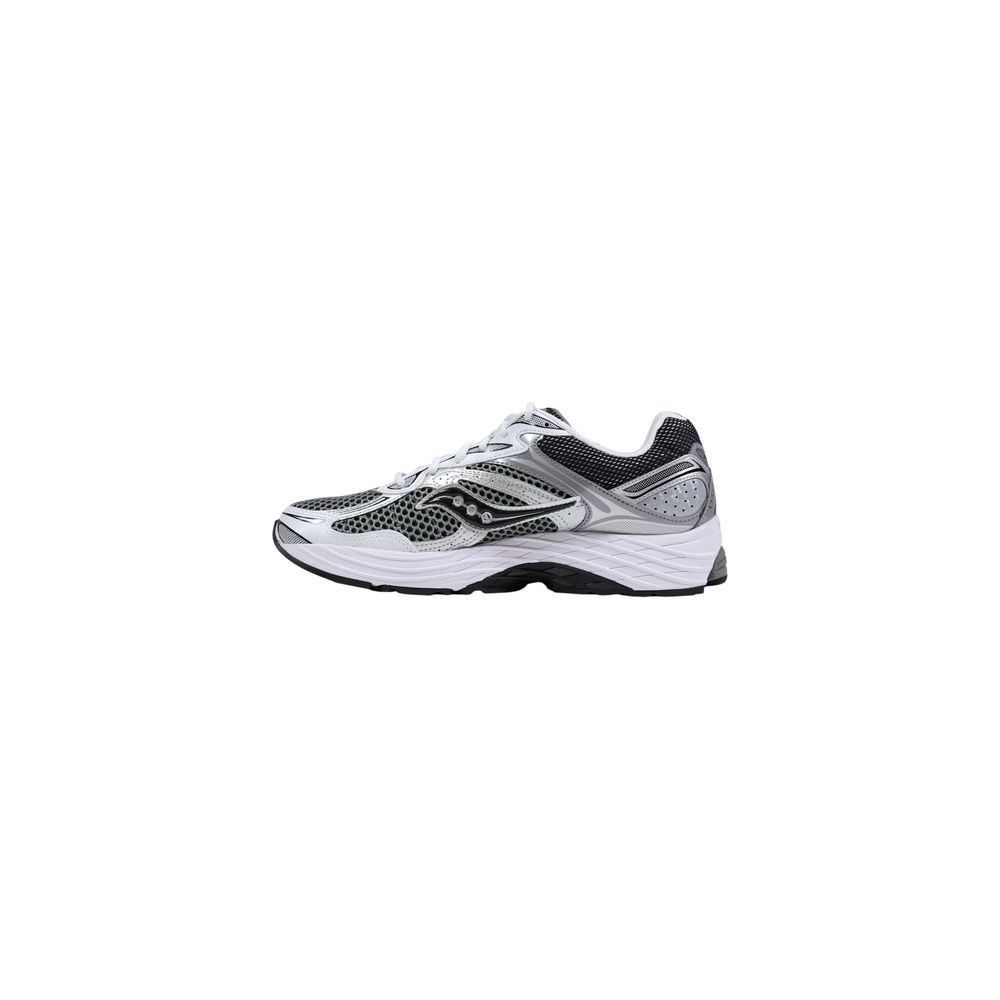 Gray Synthetic Athletic Sneakers