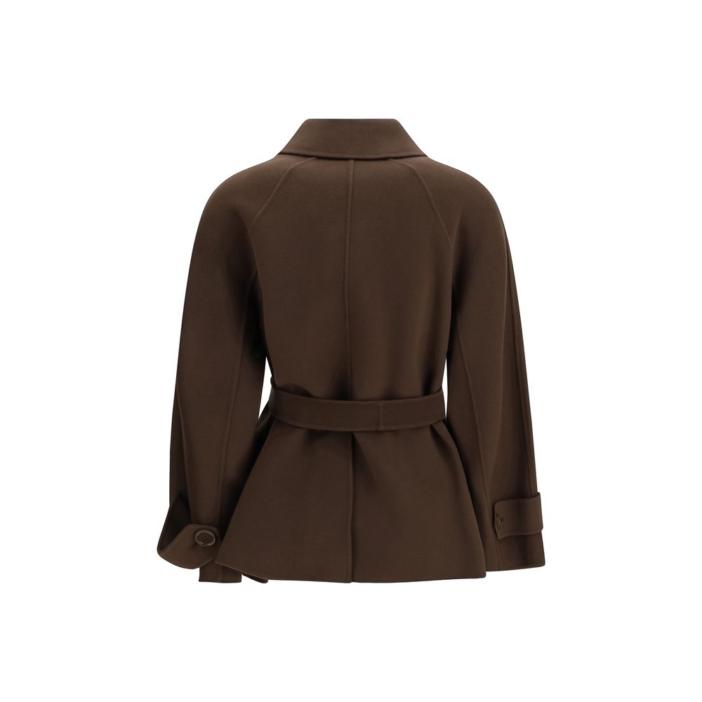 Brown Fleece Wool Coat