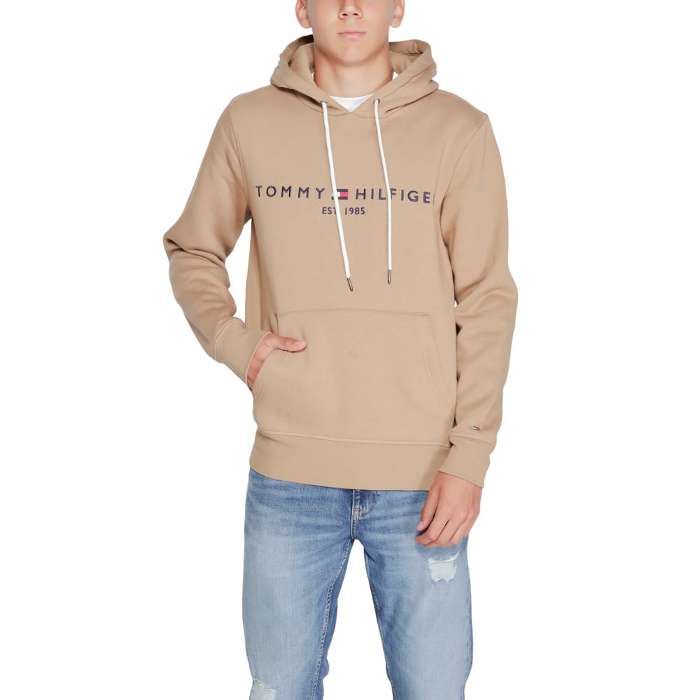 Beige Cotton Hoodie
