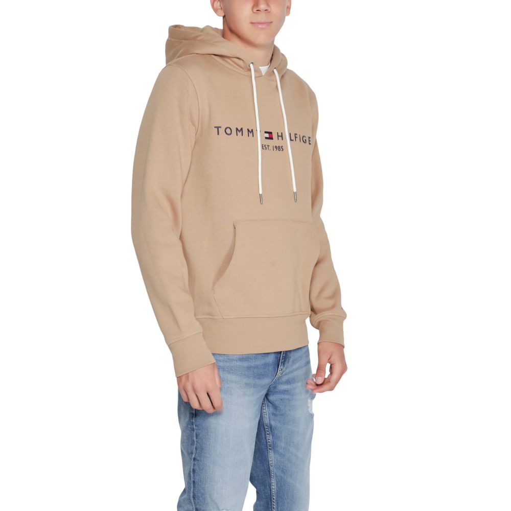 Beige Cotton Hoodie
