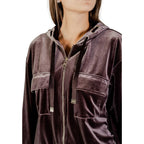 Brown Polyester Hoodie