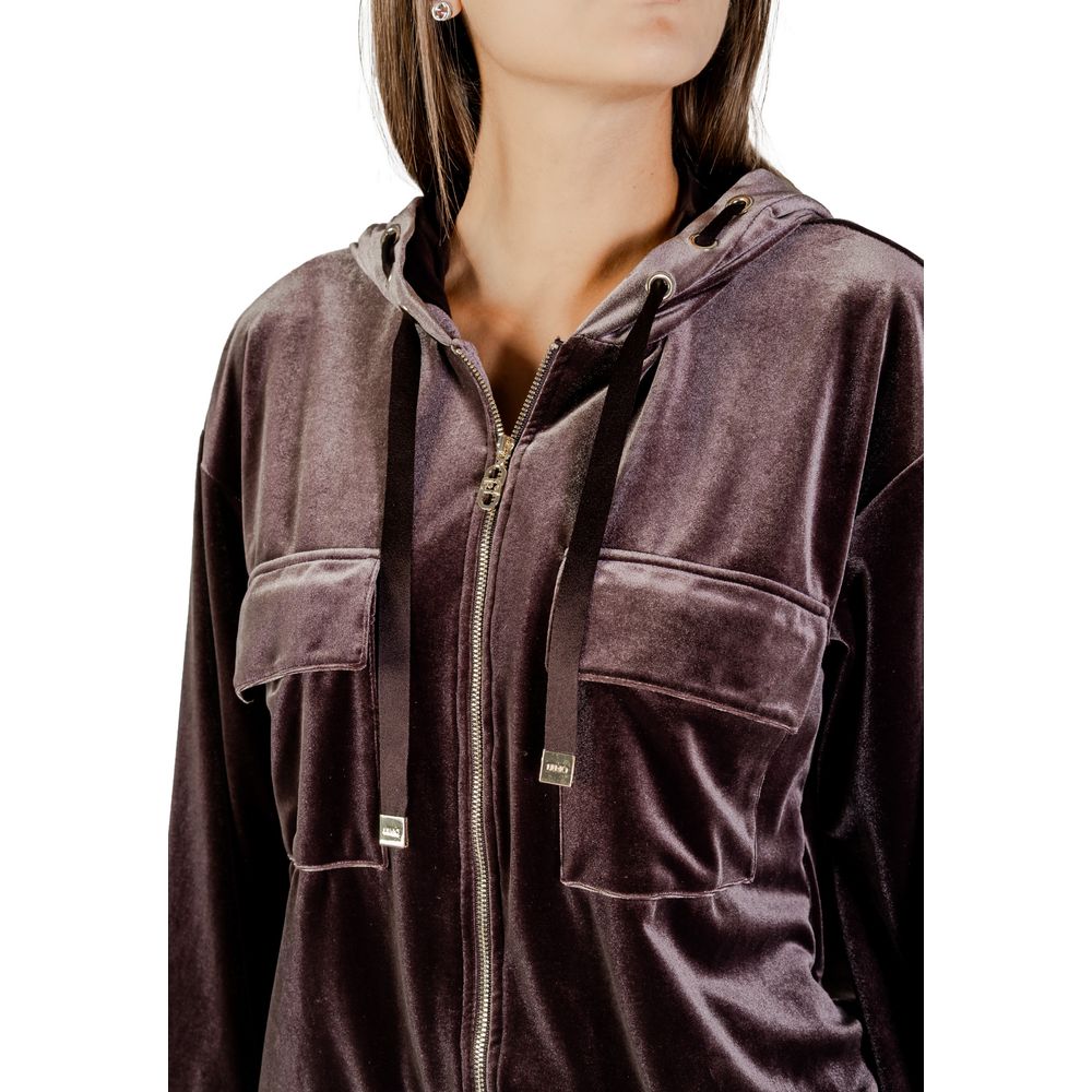 Brown Polyester Hoodie