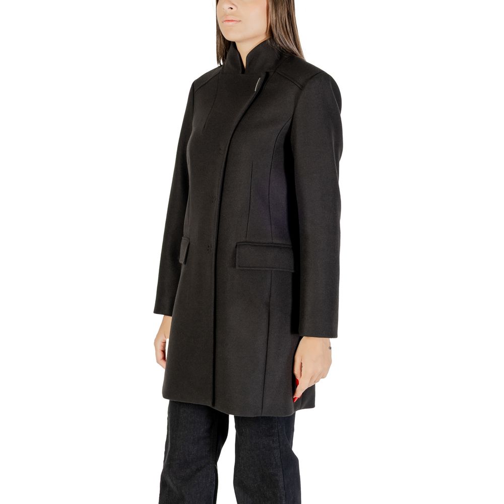 Black Polyester Coat