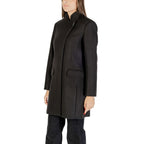 Black Polyester Coat